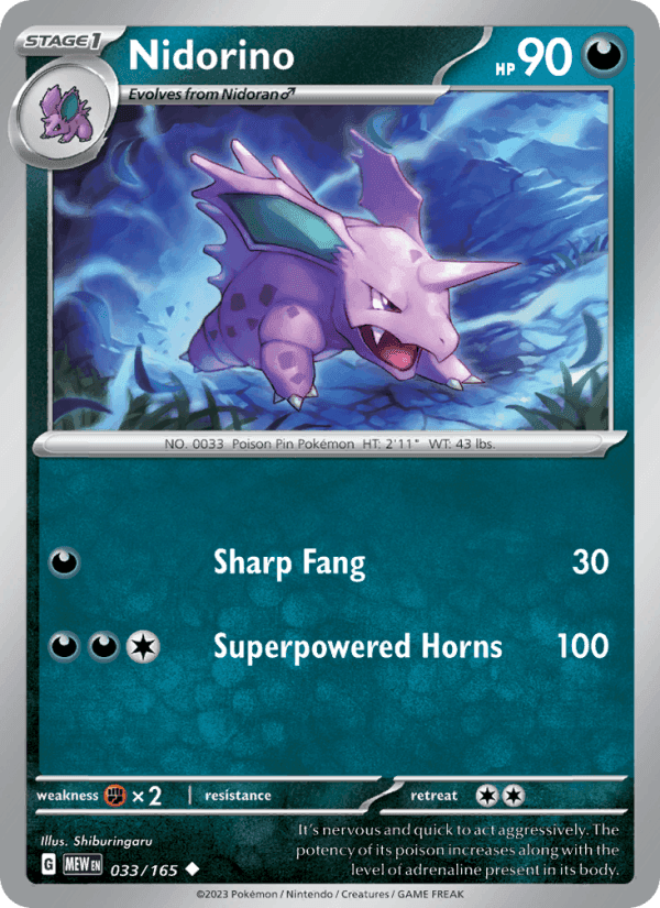 Nidorino from SCARLET & VIOLET-151 2023