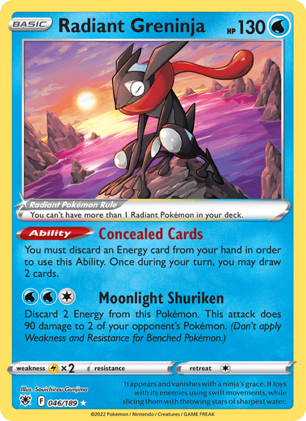 Radiant Greninja from ASTRAL RADIANCE 2022