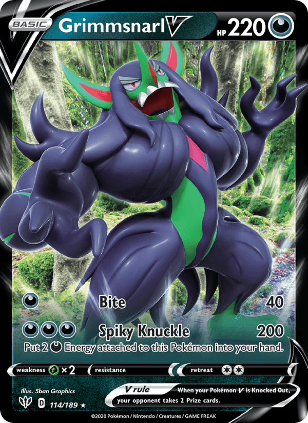 Grimmsnarl V from SWSH BLACK STAR PROMOS 2020