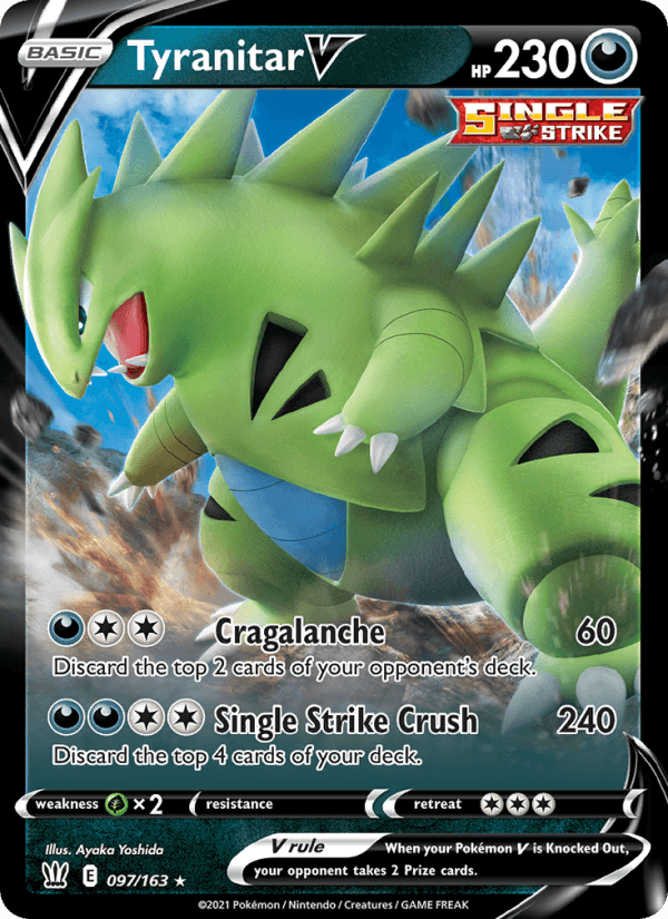 Tyranitar V from SINGLE STRIKE MASTER 2021