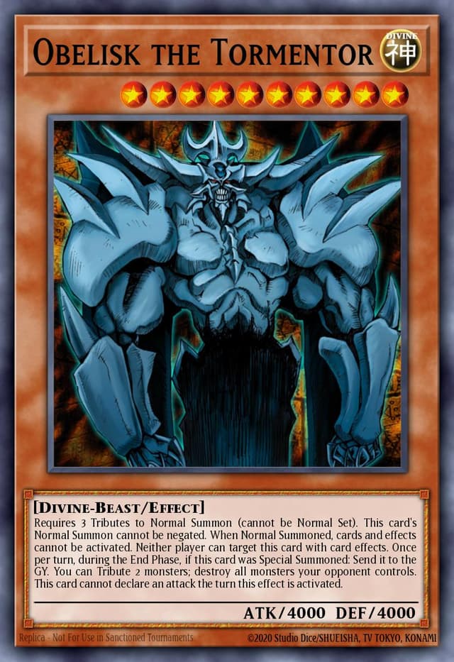 Obelisk the Tormentor from DUELIST ROAD: YAMI YUGI 2020