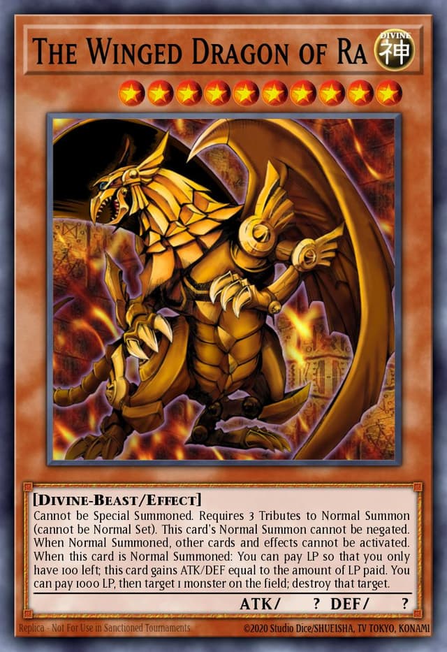 The Winged Dragon of Ra from LEGENDARY DUELIST: RAGE OF RA 2020