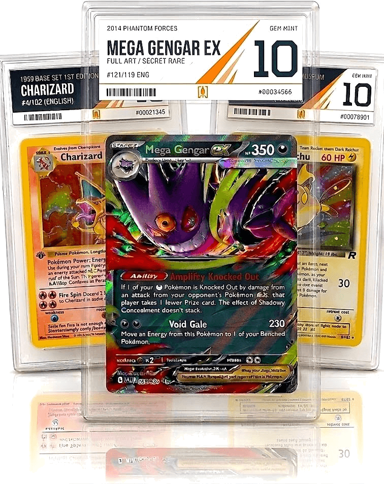 RKT Grading slabs - Terapagos ex, Pretend Magikarp Pikachu grade 10, and more graded trading cards